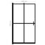 foldbar brusekabine 100x140 cm sikkerhedsglas sort