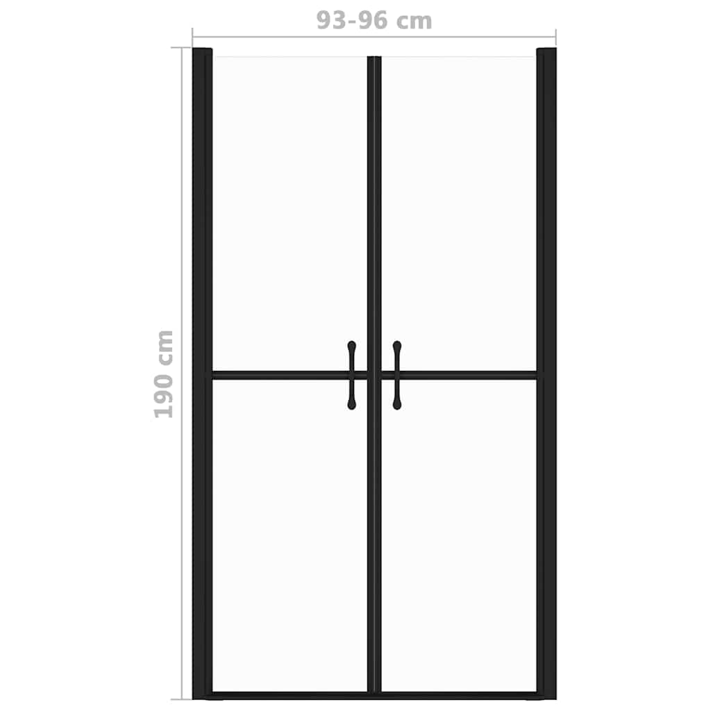 brusedør (93-96)x190 cm klart sikkerhedsglas