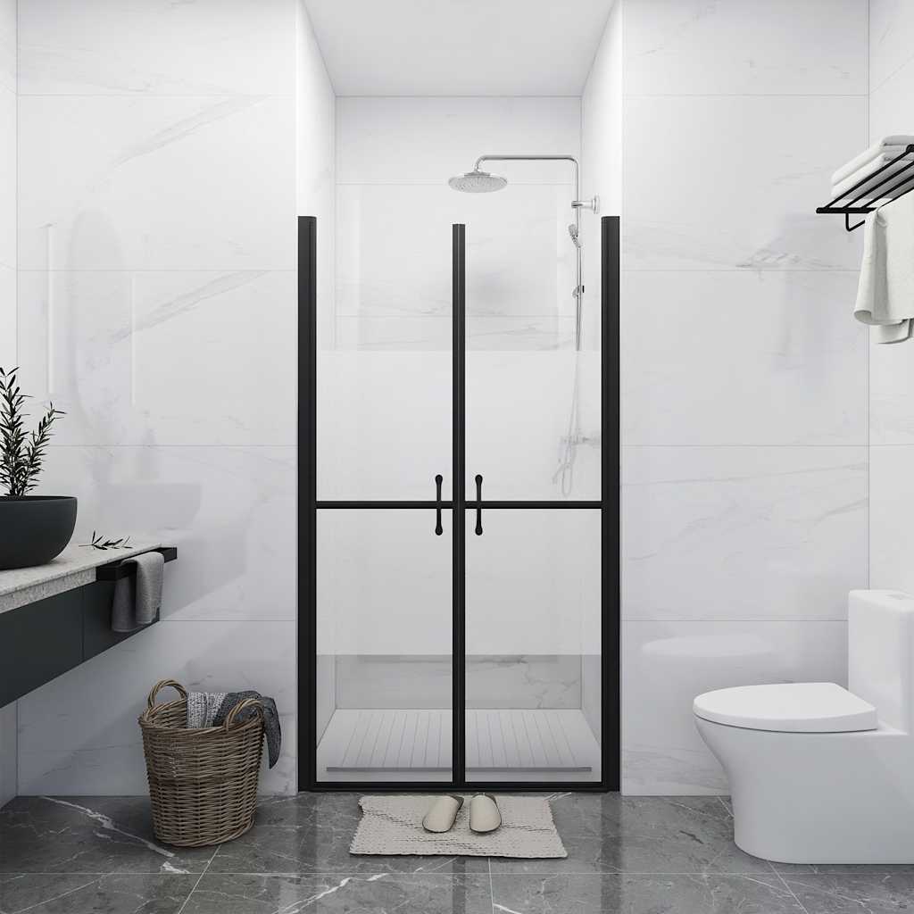 brusedør (68-71)x190 cm sikkerhedsglas delvist matteret
