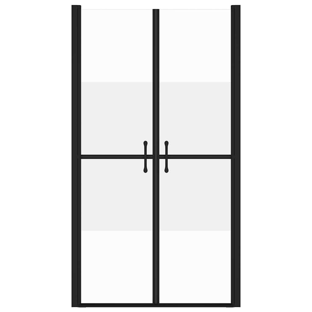 brusedør (78-81)x190 cm sikkerhedsglas delvist matteret