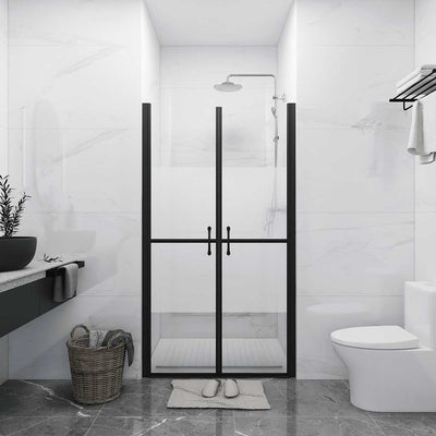 brusedør (83-86)x190 cm sikkerhedsglas delvist matteret