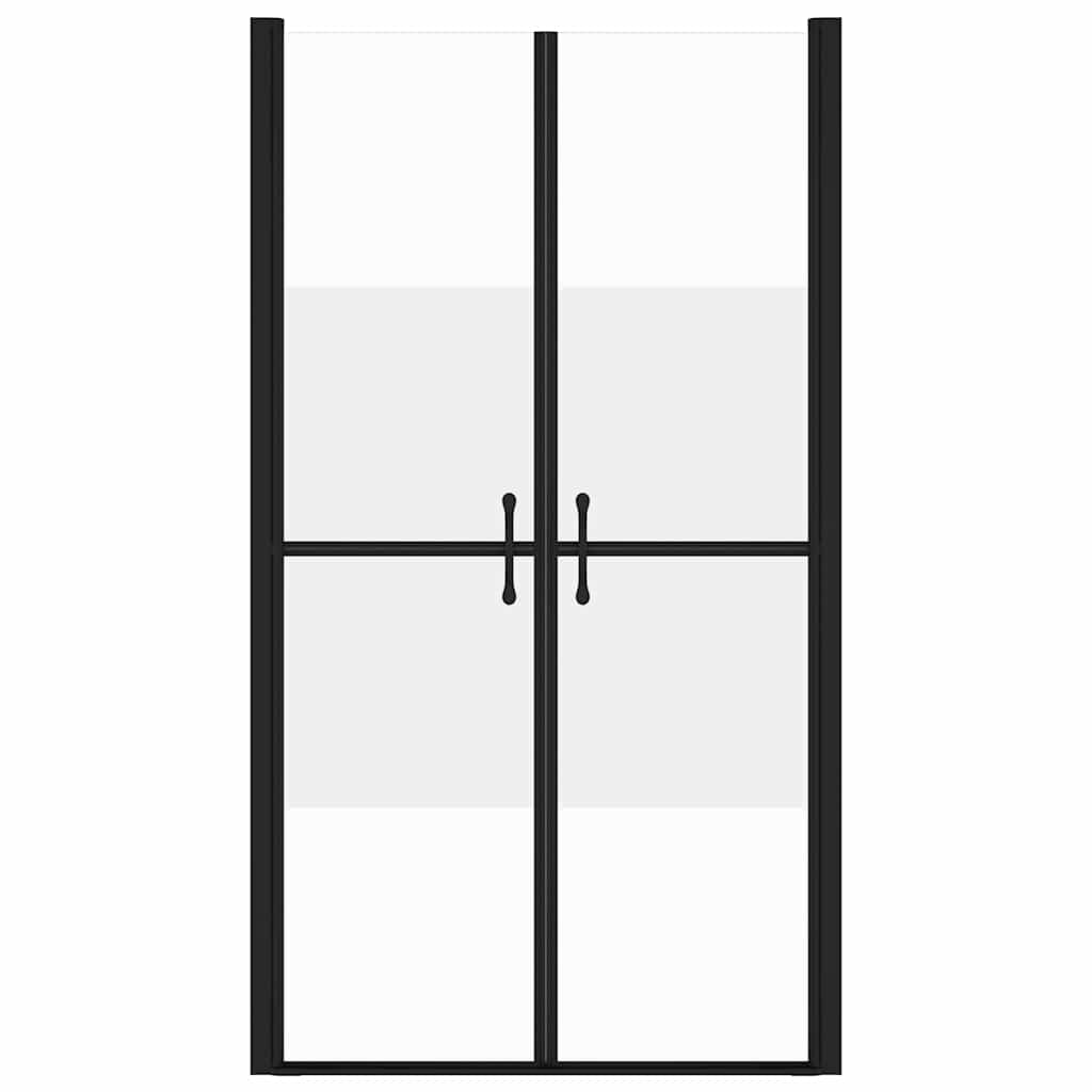 brusedør (93-96)x190 cm sikkerhedsglas delvist matteret