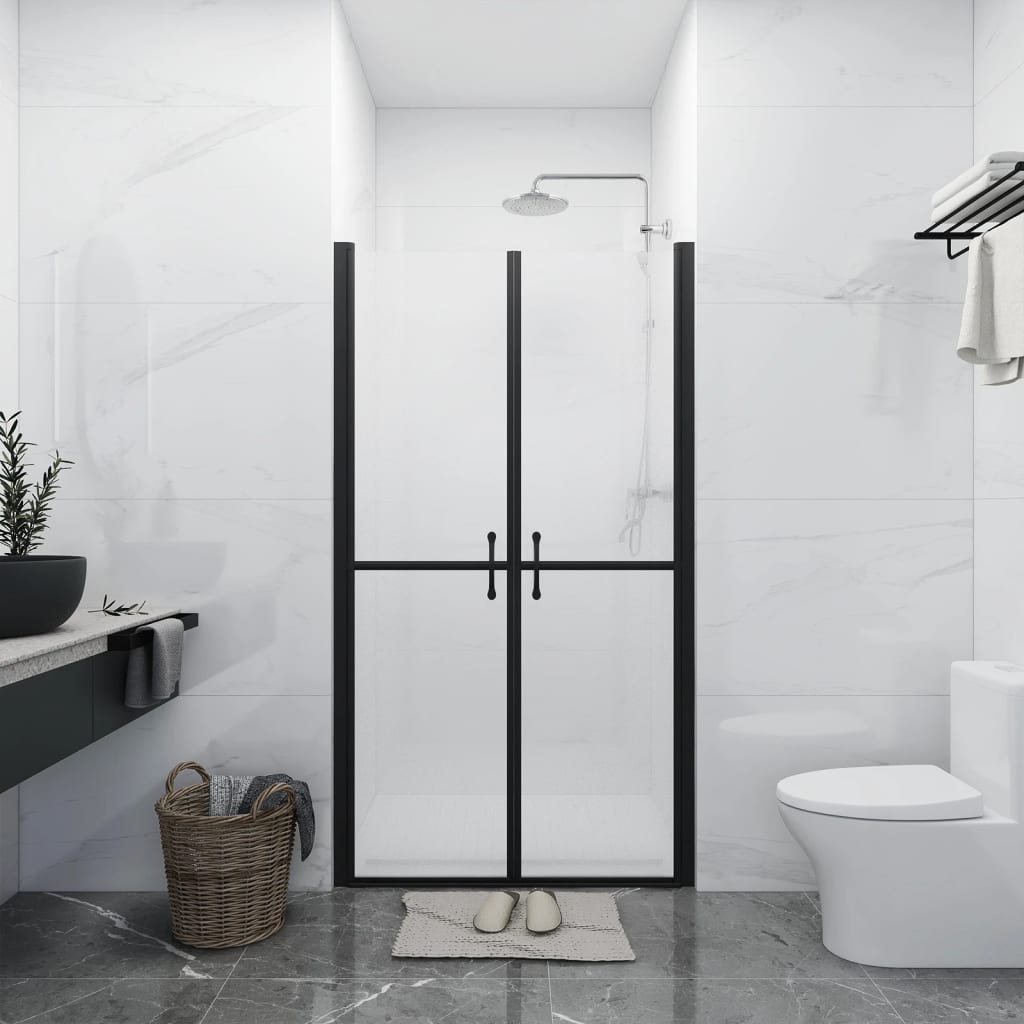 brusedør (83-86)x190 cm sikkerhedsglas matteret billede