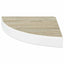 hjørnehylder 4 stk. 25x25x3,8 cm MDF egetræsfarvet og hvid
