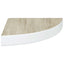 hjørnehylder 4 stk. 25x25x3,8 cm MDF egetræsfarvet og hvid