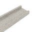 væghylder 2 stk. 80x9x3 cm betongrå