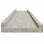væghylder 4 stk. 100x9x3 cm betongrå