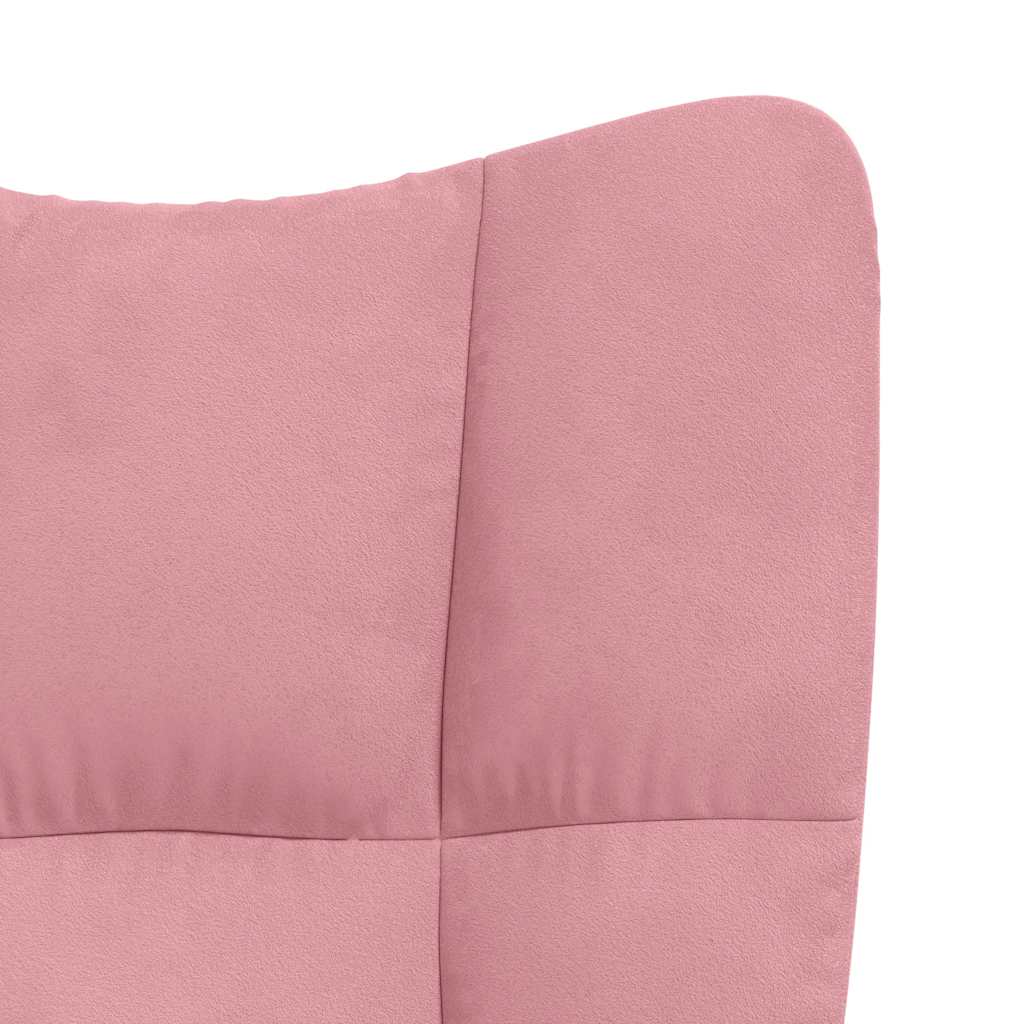 lænestol fløjl pink