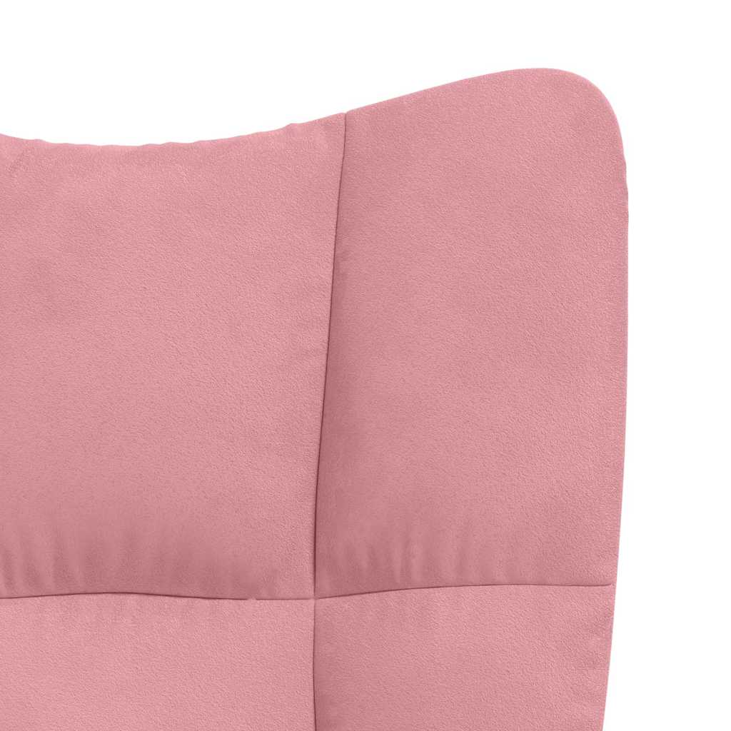 lænestol fløjl pink