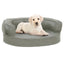 ergonomisk hundeseng 60x42 cm hør-look grå