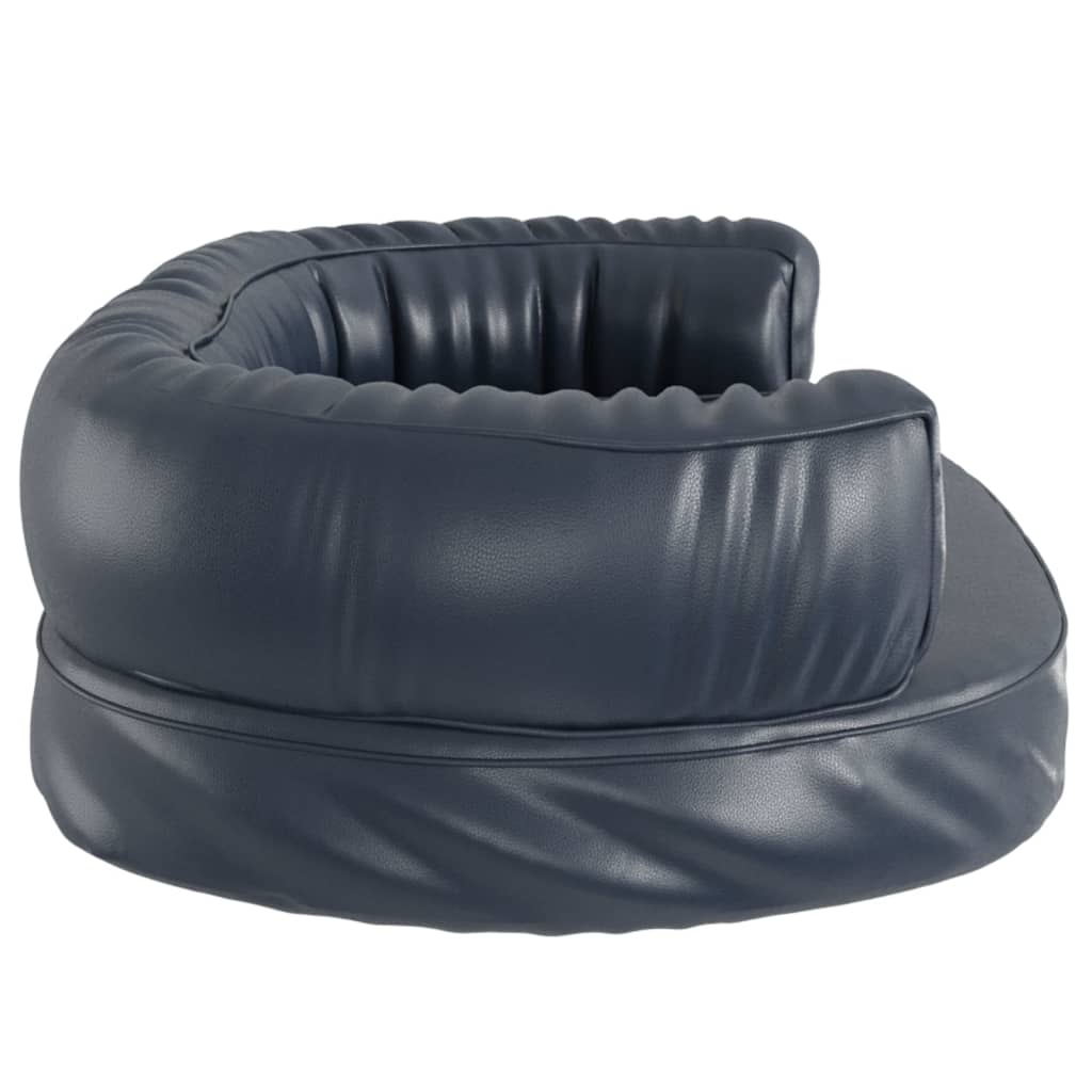 ergonomisk hundeseng 60x42 cm skum og kunstlæder mørkeblå