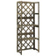 espalier med hylder 55x30x140 cm massivt grantræ grå