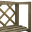 espalier med hylder 55x30x140 cm massivt grantræ grå