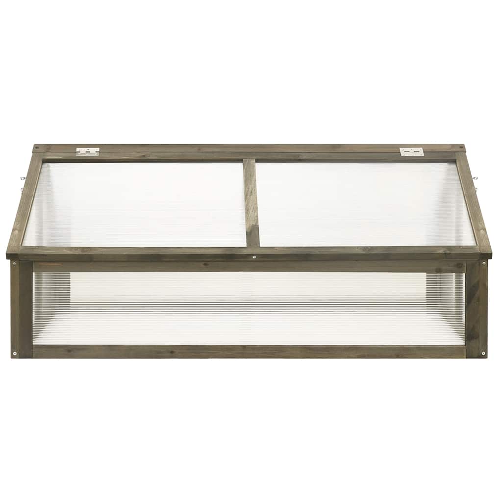 drivhus 114x80x50 cm fyrretræ grå