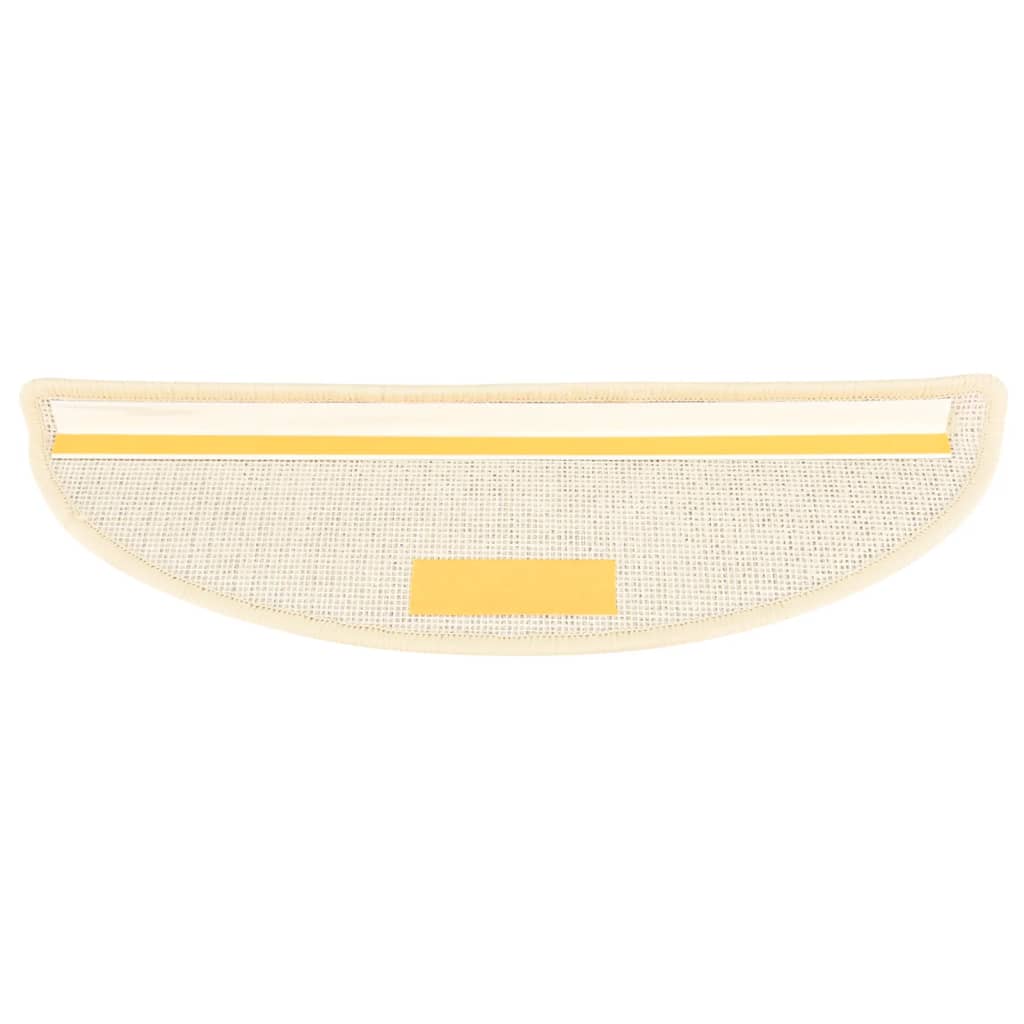 trappemåtter 15 stk. 56x17x3 cm hvide og brune halvrunde