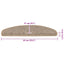 trappemåtter 15 stk. 65x21x4 cm brune halvrund store
