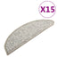 trappemåtter 15 stk. 56x17x3 cm Lysegrå