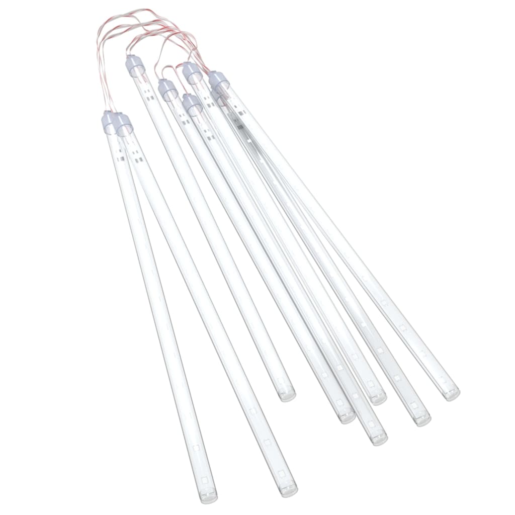 meteorlys 8 stk. 30 cm 192 LED'er indendørs/udendørs kold hvid
