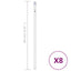 meteorlys 8 stk. 30 cm 192 LED'er indendørs/udendørs kold hvid