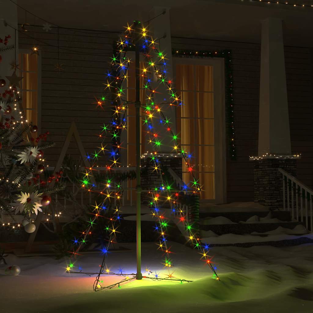 lysende juletræ 78x120 cm 160 LED'er indendørs/udendørs
