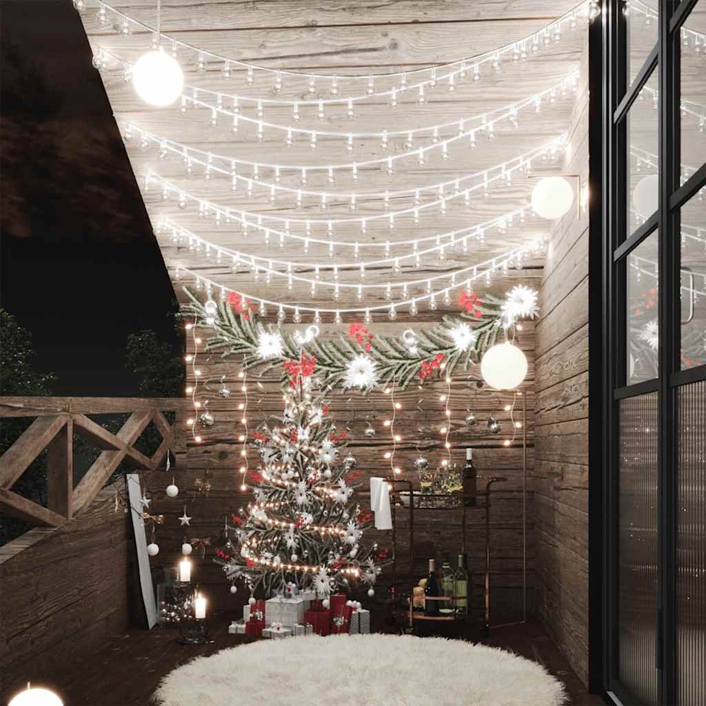 fairy lights-lyskæder 40 m 400 LED'er 8 funktioner kold hvid