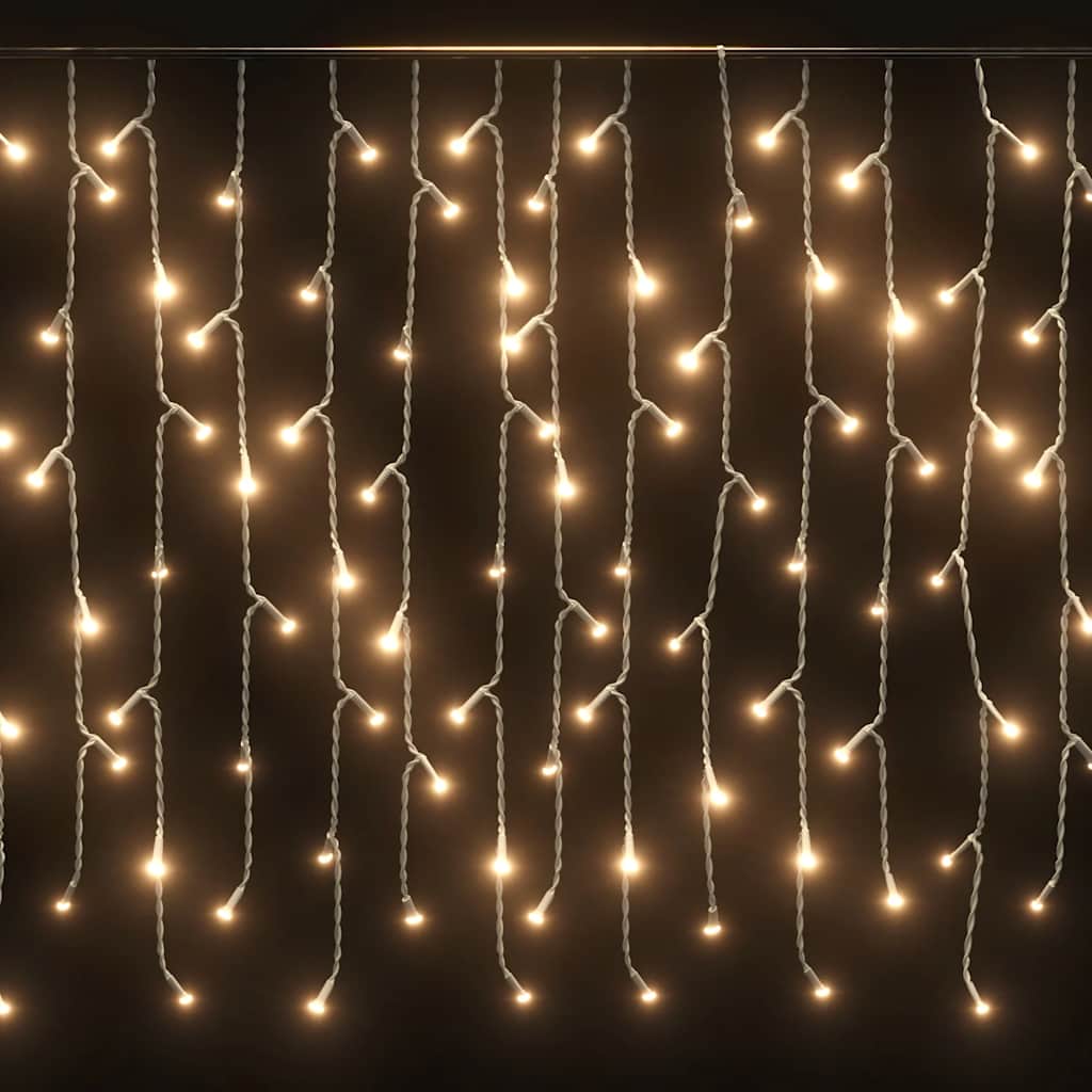 lysgardin 10 m 400 LED'er 8 funktioner varm hvid