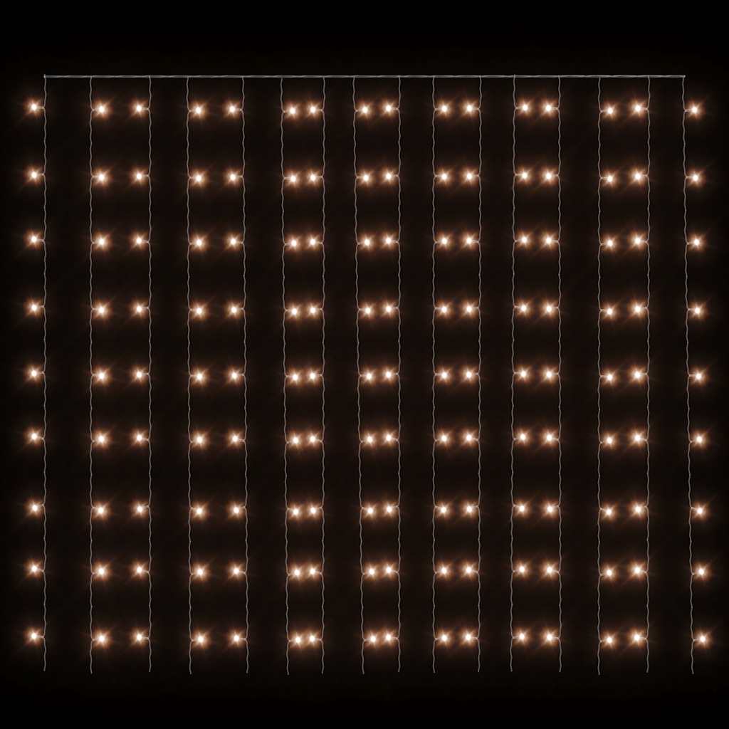 lysgardin 3x3 m 300 LED'er 8 funktioner varm hvid