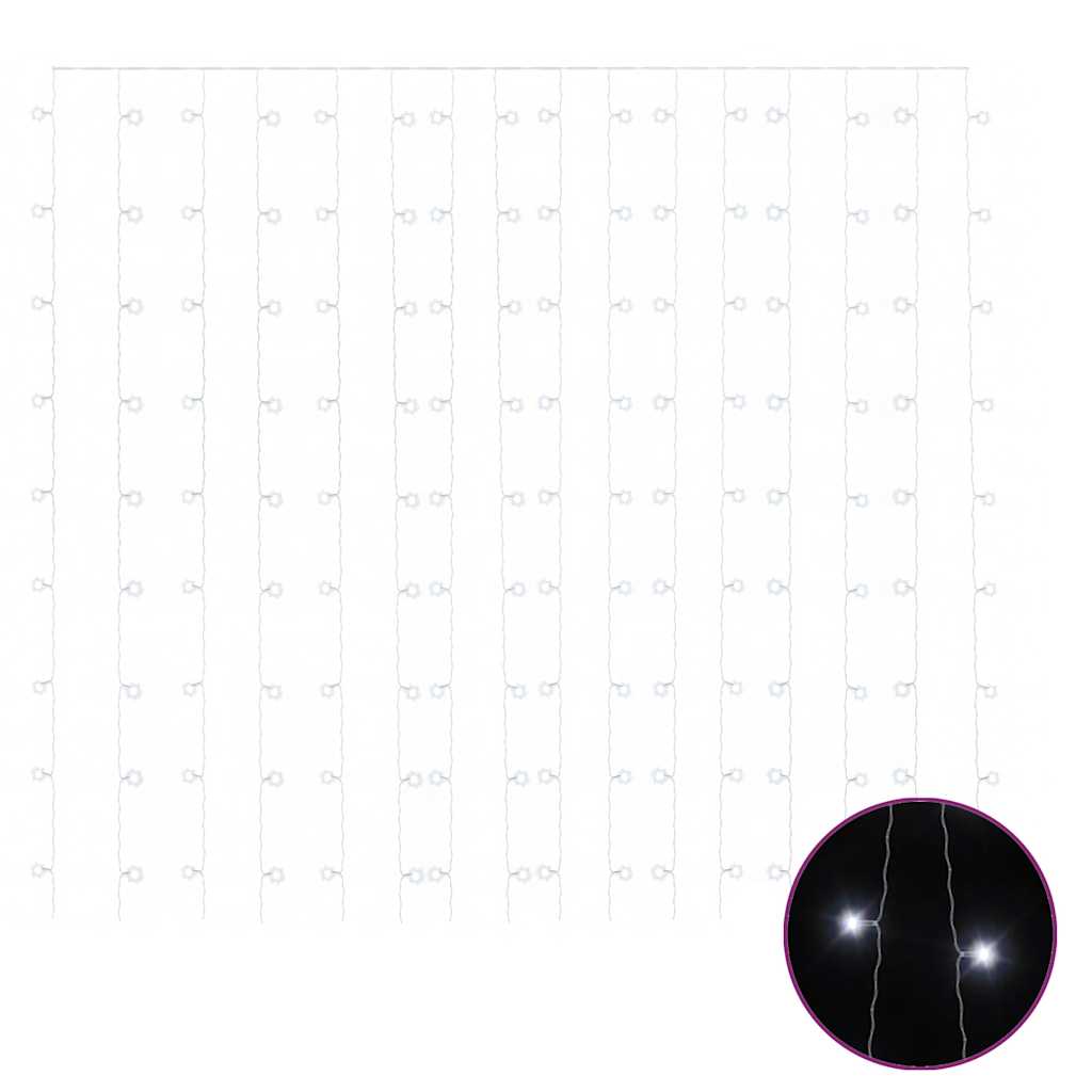 lysgardin 3x3 m 300 LED'er 8 funktioner kold hvid