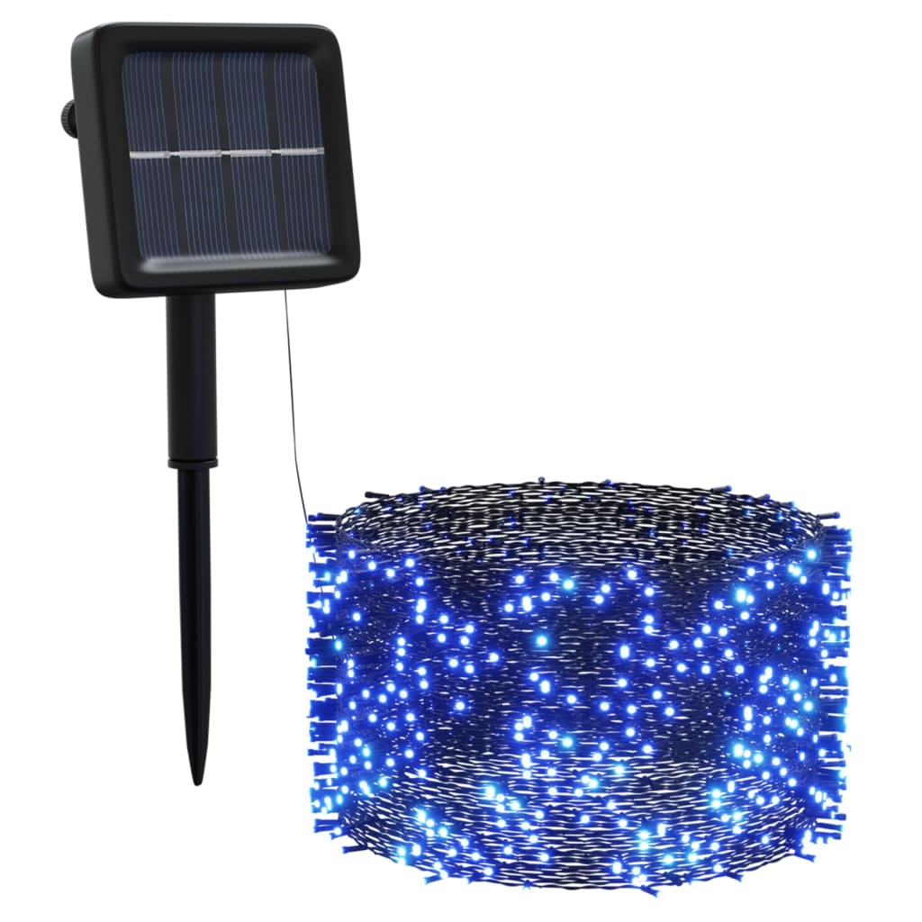lyskæder 5 stk. 5x200 LED inde/ude soldrevet blå