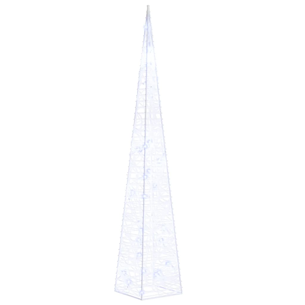 dekorativ LED-lyskegle 60 cm akryl blå