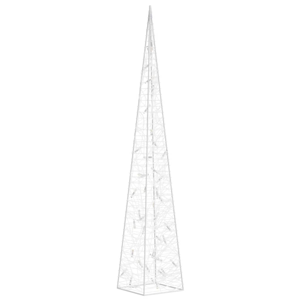 dekorativ LED-lyskegle 90 cm akryl varm hvid