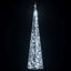 dekorativ LED-lyskegle 90 cm akryl kold hvid