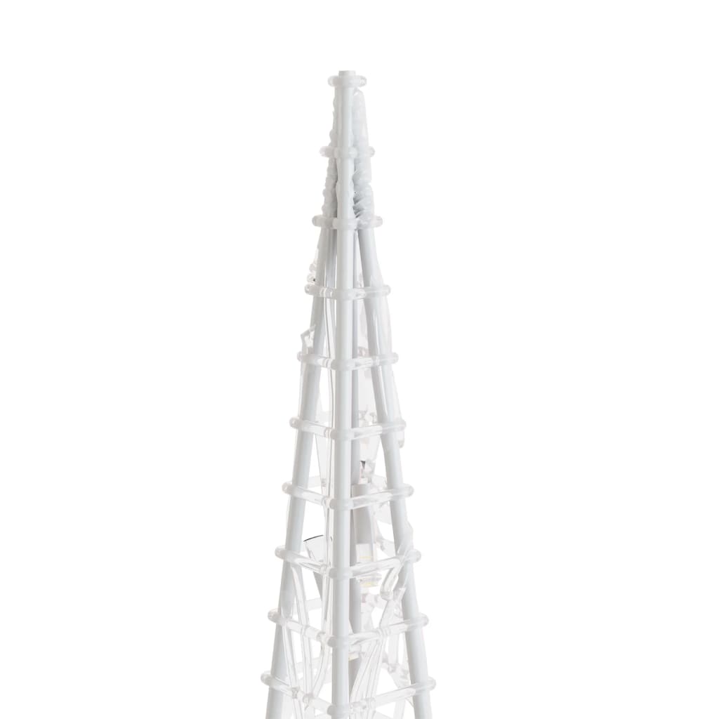 dekorativ LED-lyskegle 90 cm akryl kold hvid