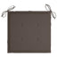 Klapstole med taupe hynder 8 stk. massivt teaktræ