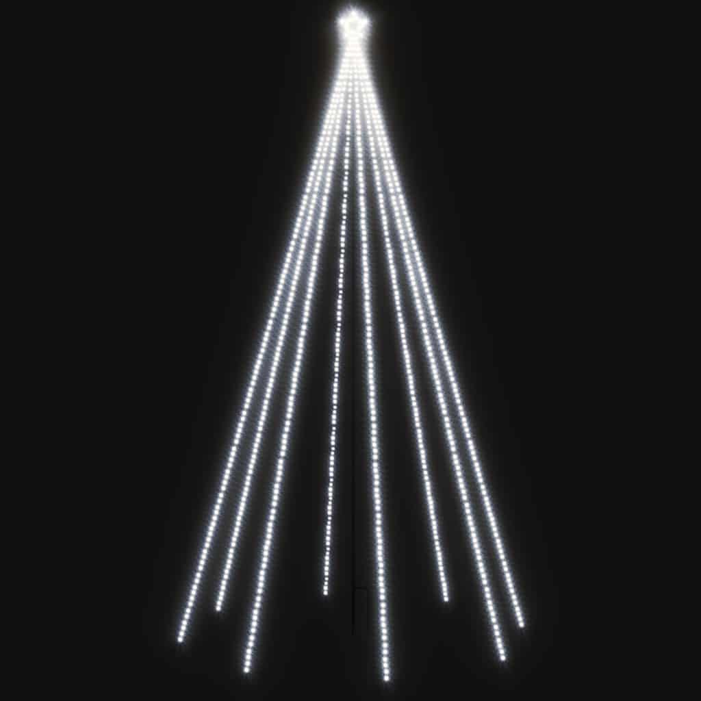 LED-lysjuletræ 2,5 m vandfaldsdesign inde/ude 400 LED'er