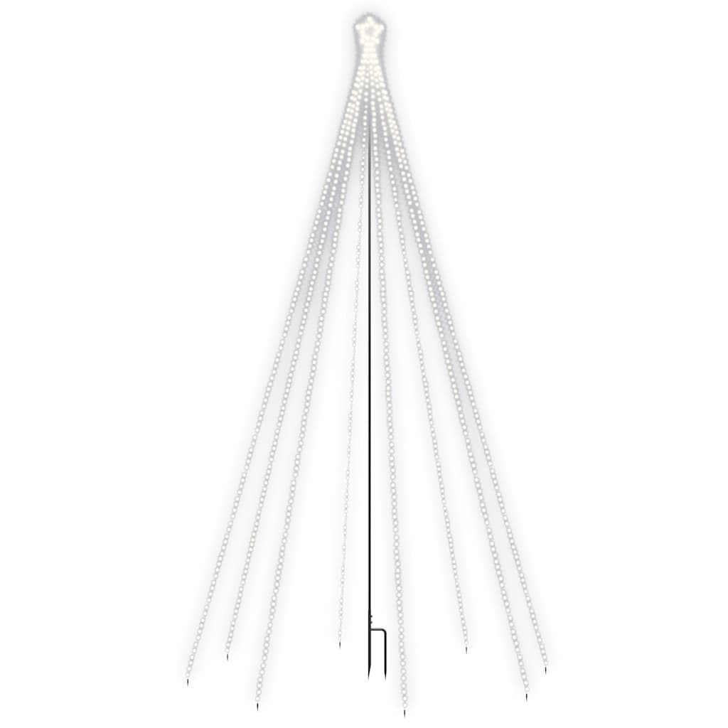 LED-lysjuletræ 2,5 m vandfaldsdesign inde/ude 400 LED'er