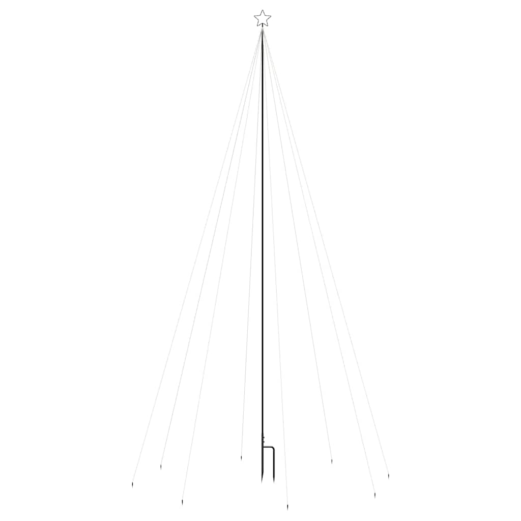 LED-lysjuletræ 2,5 m vandfaldsdesign inde/ude 400 LED'er