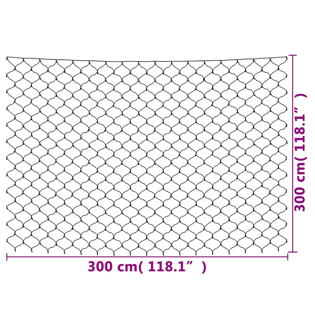 lysnet 3x3 m 306 LED'er inde/ude blåt lys