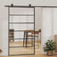 skydedør 102x205 cm sikkerhedsglas og aluminium sort