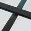 skydedør 102x205 cm sikkerhedsglas og aluminium sort