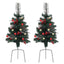 kunstige juletræer med lys 2 stk. til havesti 76 cm PVC