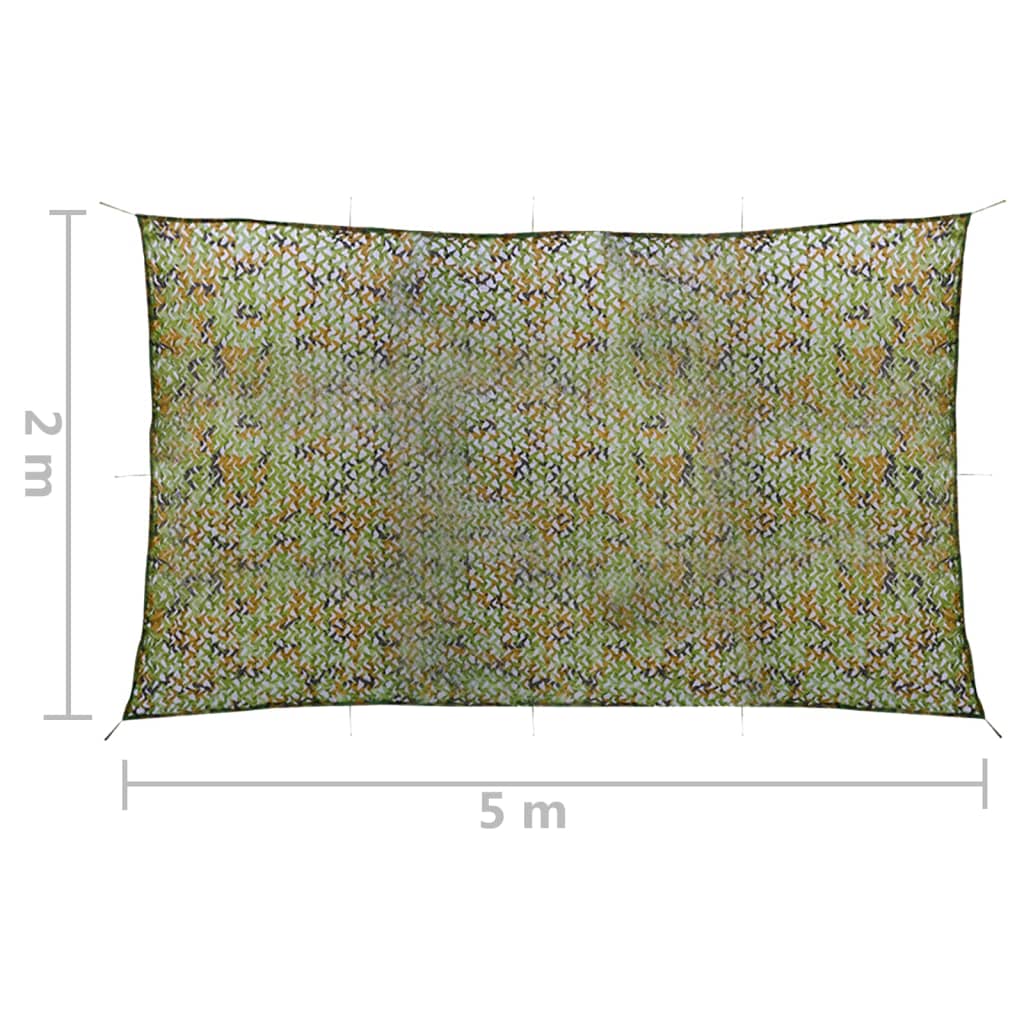 camouflagenet med opbevaringstaske 2x5 m grøn