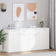skænk 160x36x75 cm konstrueret træ hvid