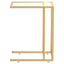 sidebord 50x35x65 cm hærdet glas transparent