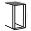 sidebord 50x35x65 cm hærdet glas sort marmor