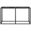 konsolbord 140x35x75,5 cm hærdet glas sort marmor