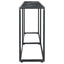 konsolbord 140x35x75,5 cm hærdet glas sort marmor