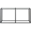 konsolbord 160x35x75,5 cm hærdet glas transparent