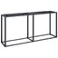 konsolbord 160x35x75,5 cm hærdet glas sort marmor