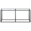 konsolbord 180x35x75,5 cm hærdet glas transparent